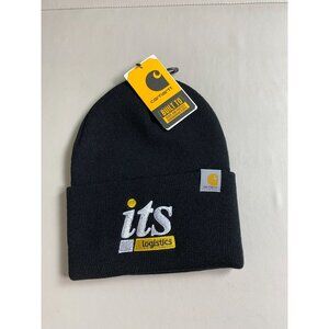 NEW Carhartt Knit Black Beanie One Size Black ITS Logistics Embroidery Fall